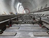 Trackline measurements inside a tunnel